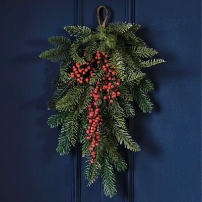 Ginger Ray Christmas Door Decor - 50 cm - green - red berries - Decorative wreath Ginger Ray Christmas Door Decor - 50 cm - green - red berries - Decorative wreath
