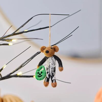 Ginger ray SPI-139 Decorazione appesa di orso scheletro Halloween Ginger ray SPI-139 Decorazione appesa di orso scheletro Halloween
