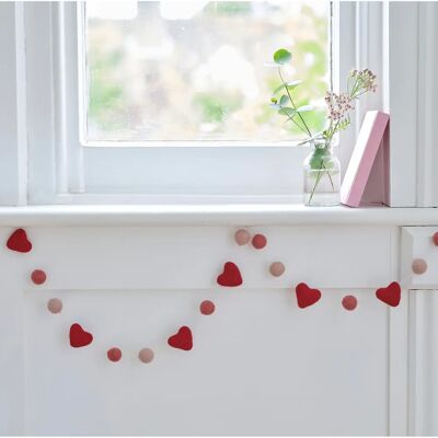 Ginger Ray Herzenssache Filz-Girlande - Garland Ginger Ray Herzenssache Filz-Girlande - Garland