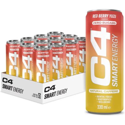 Cellucor C4 Smart Energy Red Berry Yuzu - Energy Drink 12x330ml Cellucor C4 Smart Energy Red Berry Yuzu - Energy Drink 12x330ml