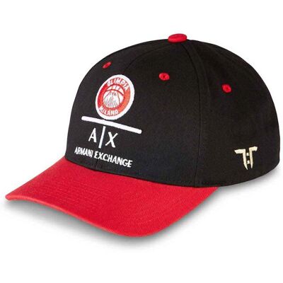 Tokyo Time - AX Olimpia Milano Svart & Röd Baseball Cap - Huvudbonad Tokyo Time - AX Olimpia Milano Svart & Röd Baseball Cap - Huvudbonad