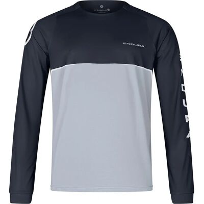 Maillot Endura Core Printed noir gris MTB - Publicité Maillot Endura Core Printed noir gris MTB - Publicité