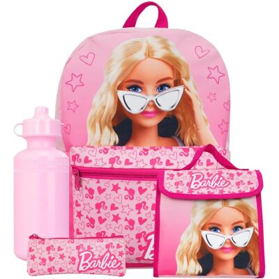 Conjunto de Mochila Rosa Barbie - Acessórios Escolares para Meninas Conjunto de Mochila Rosa Barbie - Acessórios Escolares para Meninas