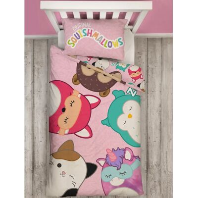 Squishmallows Reversible Kids Duvet Cover Set - Pink Squishmallows Reversible Kids Duvet Cover Set - Pink