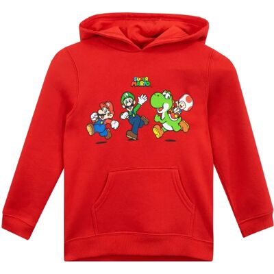 Super Mario Red Hoodie - Kids' Gaming Sweatshirt Super Mario Red Hoodie - Kids' Gaming Sweatshirt