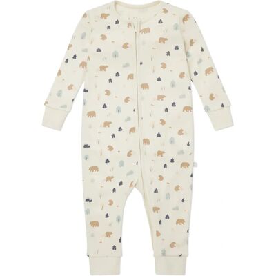 MORI Baby Reißverschluss Schlafanzug - Bär- und Giraffendruck - Babyschlafanzug MORI Baby Reißverschluss Schlafanzug - Bär- und Giraffendruck - Babyschlafanzug