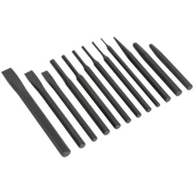Loops 12 Piece Punch & Chisel Set - Hardened & Tempered - Tool Loops 12 Piece Punch & Chisel Set - Hardened & Tempered - Tool
