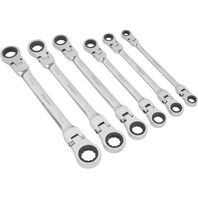 Loops - 6pc Flexible Head Double Ended Wrench Set - 12 Point Metric Wrench Loops - 6pc Flexible Head Double Ended Wrench Set - 12 Point Metric Wrench