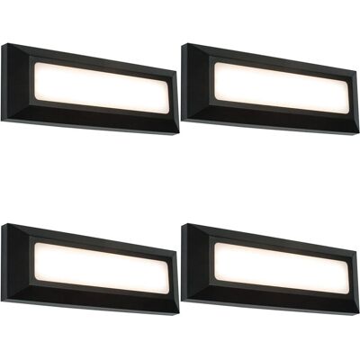 Loops - 4 Pack Outdoor IP65 Pathway Light - Black - 3W - Warm White - pathway light Loops - 4 Pack Outdoor IP65 Pathway Light - Black - 3W - Warm White - pathway light