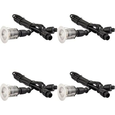 Loops 4 Pack Recessed Decking Light Module - 0.65W CCT LED - Steel Loops 4 Pack Recessed Decking Light Module - 0.65W CCT LED - Steel