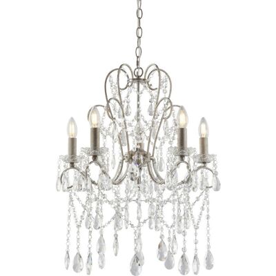 Homedecor Aged Silver 5 Bulb Ceiling Chandelier - Ceiling Light Homedecor Aged Silver 5 Bulb Ceiling Chandelier - Ceiling Light