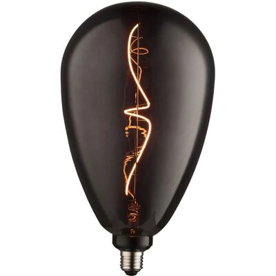 Loops 4W E27 Filament Light Bulb - Smoked Tinted Glass Lamp - 1800K Warm White LED - Light Bulb Loops 4W E27 Filament Light Bulb - Smoked Tinted Glass Lamp - 1800K Warm White LED - Light Bulb