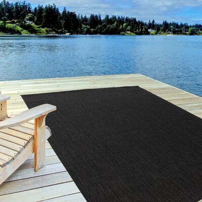 THE RUGS - Ecology Collection Outdoor Rug - Black - Rug THE RUGS - Ecology Collection Outdoor Rug - Black - Rug