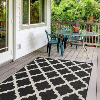 THE RUGS - 400B - Black - 200x290 - Outdoor Rug THE RUGS - 400B - Black - 200x290 - Outdoor Rug
