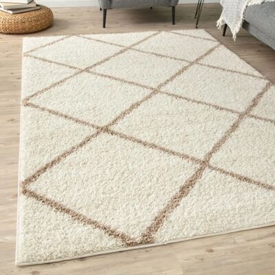 THE RUGS - Myshaggy Diamond 383 IB - Ivory Beige - Rug THE RUGS - Myshaggy Diamond 383 IB - Ivory Beige - Rug