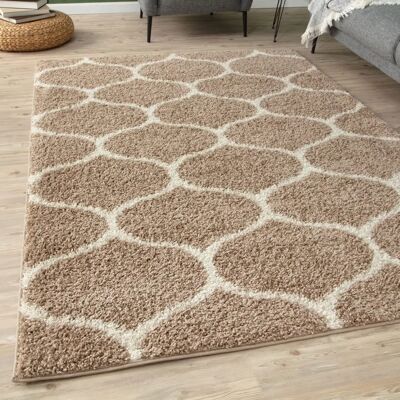 THE RUGS Myshaggy Collection Trellis Beige - 60x110 cm - Rug THE RUGS Myshaggy Collection Trellis Beige - 60x110 cm - Rug
