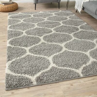 THE RUGS - Myshaggy Trellis Grey 384GI - 80x150cm - Rug THE RUGS - Myshaggy Trellis Grey 384GI - 80x150cm - Rug