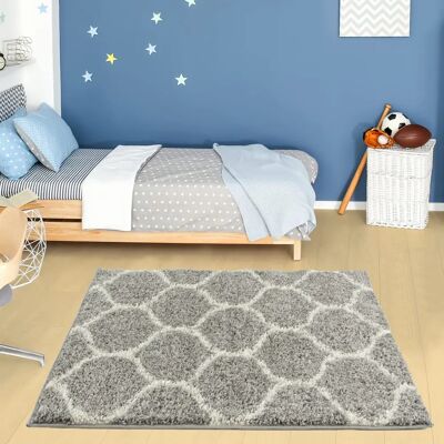 THE RUGS - Myshaggy Trellis Grey 120x120 Area Rug THE RUGS - Myshaggy Trellis Grey 120x120 Area Rug