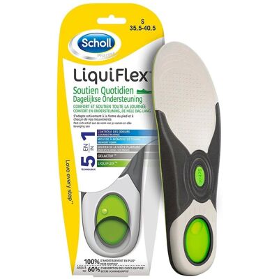 Semelles orthopédiques Scholl LiquiFlex T1 (35,5-40,5) - Chaussures de soutien - Publicité Semelles orthopédiques Scholl LiquiFlex T1 (35,5-40,5) - Chaussures de soutien - Publicité