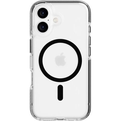 tech21 EvoClear MagSafe Hülle für iPhone 16 - Schwarz tech21 EvoClear MagSafe Hülle für iPhone 16 - Schwarz