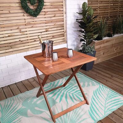 Samuel Alexander Windermere Outdoor 4 Person Folding Square Wooden Table - Outdoor Folding Table Samuel Alexander Windermere Outdoor 4 Person Folding Square Wooden Table - Outdoor Folding Table