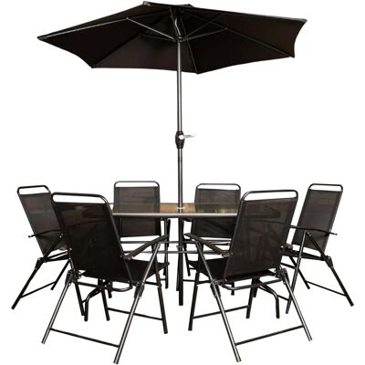 Samuel Alexander Outdoor 6 Seater Glass Top Table - Patio Set Samuel Alexander Outdoor 6 Seater Glass Top Table - Patio Set
