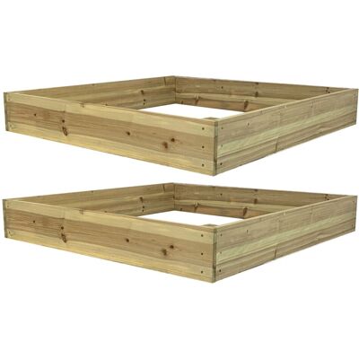 Selections - Wooden Raised Beds Set - 122x18 cm Selections - Wooden Raised Beds Set - 122x18 cm