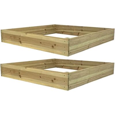 Selections - Wooden Raised Beds Set - 122x18 cm Selections - Wooden Raised Beds Set - 122x18 cm