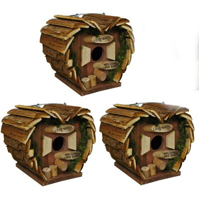 Selections - Hanging Nest Box - Wooden - Love Birds - Birdhouse Selections - Hanging Nest Box - Wooden - Love Birds - Birdhouse