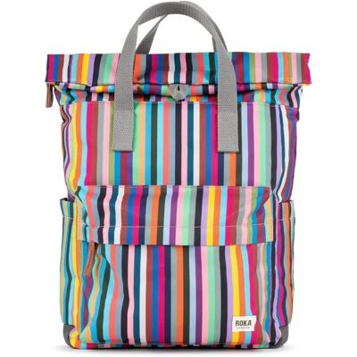 Roka Canfield B Recycled Canvas Backpack - 15L, Multi Stripe Roka Canfield B Recycled Canvas Backpack - 15L, Multi Stripe