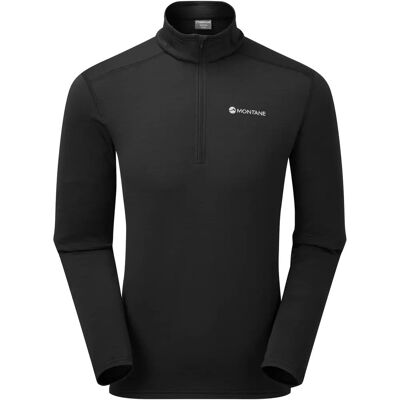 Montane Protium Lite Pull-On - Black - Lightweight Fleece for Layers Montane Protium Lite Pull-On - Black - Lightweight Fleece for Layers