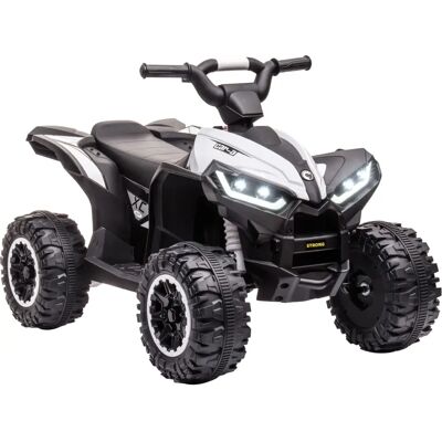HOMCOM 12V White Kids Electric Ride On Quad Bike - Ride-On ATV for 3-5 Years HOMCOM 12V White Kids Electric Ride On Quad Bike - Ride-On ATV for 3-5 Years