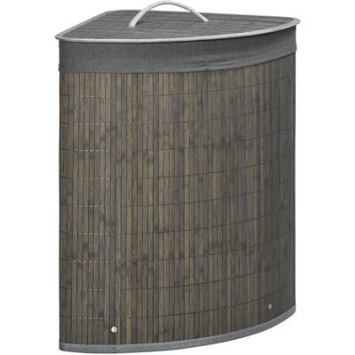 HOMCOM Bamboo Laundry Basket with Lid 55L - Laundry HOMCOM Bamboo Laundry Basket with Lid 55L - Laundry