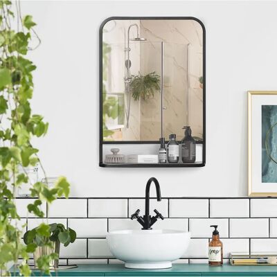 HOMCOM Wall Mirror with Shelf - Rectangle 86x53cm - Living Room, Bedroom HOMCOM Wall Mirror with Shelf - Rectangle 86x53cm - Living Room, Bedroom