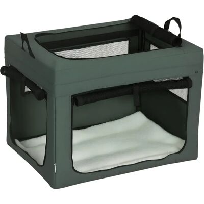 PawHut 69cm Small Dog Carrier with Cushion - Grey PawHut 69cm Small Dog Carrier with Cushion - Grey