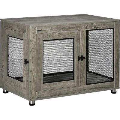 PawHut Dog Kennel Furniture End Table with Two Doors - Dog Kennel Furniture PawHut Dog Kennel Furniture End Table with Two Doors - Dog Kennel Furniture