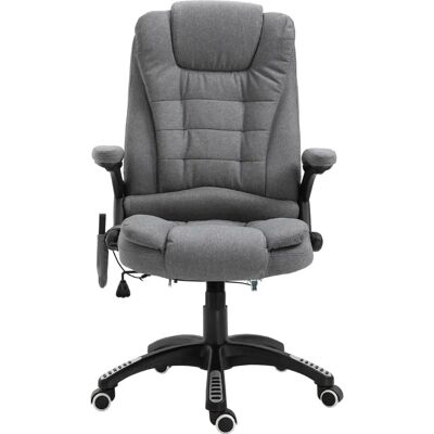 Vinsetto Grey Massage Office Chair - Recliner, Heated, 130° Reclinable Vinsetto Grey Massage Office Chair - Recliner, Heated, 130° Reclinable