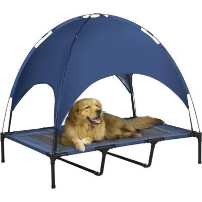 PawHut Elevated Dog Bed Blue - Waterproof UV Canopy XL PawHut Elevated Dog Bed Blue - Waterproof UV Canopy XL