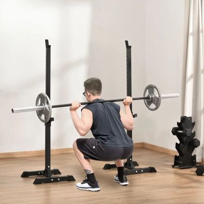 HOMCOM Black Heavy Duty Weight Rack - Home Gym Weight Stand HOMCOM Black Heavy Duty Weight Rack - Home Gym Weight Stand