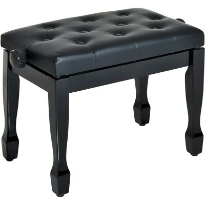 HOMCOM White PU Leather Piano Stool - Piano Stool HOMCOM White PU Leather Piano Stool - Piano Stool