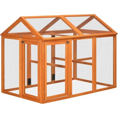 PawHut Chicken Coop - Orange, Fits 1-3 Chickens, Wooden, Modular PawHut Chicken Coop - Orange, Fits 1-3 Chickens, Wooden, Modular
