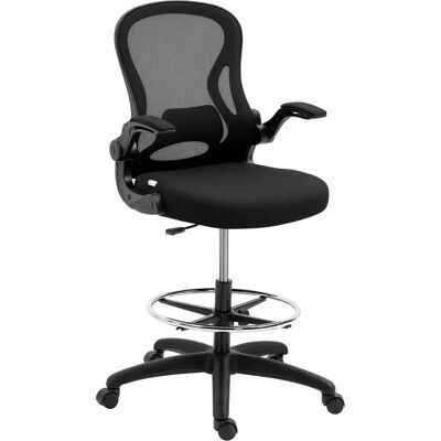 Vinsetto Tall Office Draftsman Chair with Adjustable Footrest - Office Chair Vinsetto Tall Office Draftsman Chair with Adjustable Footrest - Office Chair