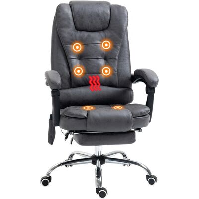 Vinsetto Office Chair with 6 Heated Massage Points - Ergonomic, Adjustable, Recliner Vinsetto Office Chair with 6 Heated Massage Points - Ergonomic, Adjustable, Recliner