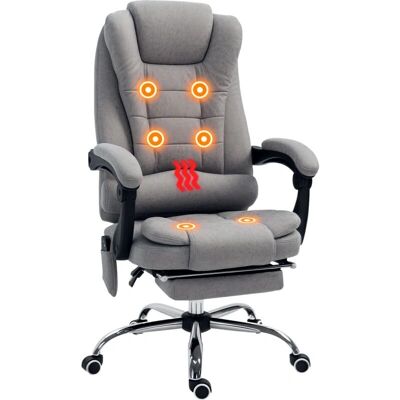 Vinsetto Heated Office Chair with Massage - Grey Vinsetto Heated Office Chair with Massage - Grey