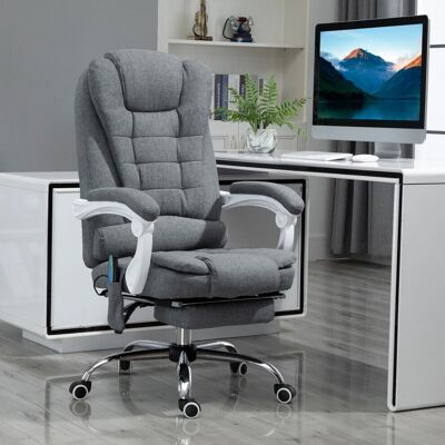 Vinsetto Grey Heated Massage Office Chair - Ergonomic High Back Swivel Desk Chair Vinsetto Grey Heated Massage Office Chair - Ergonomic High Back Swivel Desk Chair