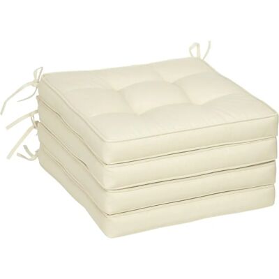 Outsunny Cream White Garden Seat Cushion with Ties - Seat Cushion Outsunny Cream White Garden Seat Cushion with Ties - Seat Cushion