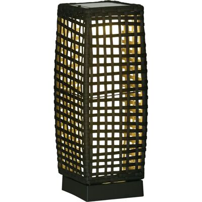 Outsunny Grey Rattan Solar Lantern - Solar Outdoor Light Outsunny Grey Rattan Solar Lantern - Solar Outdoor Light
