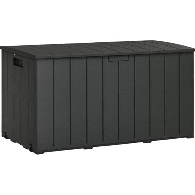 Outsunny 336L Heavy Duty Outdoor Storage Box - Garden, Black Outsunny 336L Heavy Duty Outdoor Storage Box - Garden, Black