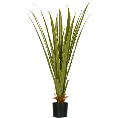 HOMCOM Agave Succulent Plant - 15x15x90cm Green Faux Indoor Outdoor HOMCOM Agave Succulent Plant - 15x15x90cm Green Faux Indoor Outdoor