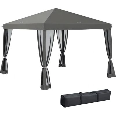 Outsunny Garden Tent - 3x3m Pop Up Gazebo with Mesh Sides Outsunny Garden Tent - 3x3m Pop Up Gazebo with Mesh Sides